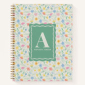 Wildflower Floral Personalized ノートブック (正面)