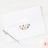 Wildflower Floral Personalized ラウンドシール (封筒)