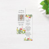 Wildflower Floral Photo Funeral Memorial Bookmark (デスク)