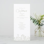 Wildflower Floral Sage Green Wedding Program (スタンド正面)