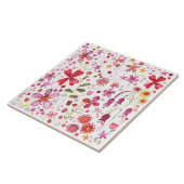 Wildflower Floral Watercolor Garden タイル (側面)