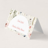 Wildflower Food Label / Place Card for Baby Shower 名刺 (正面)