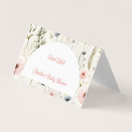 Wildflower Food Label / Place Card for Baby Shower 名刺