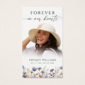 Wildflower Forever In Our Hearts Photo Prayer Card (正面)