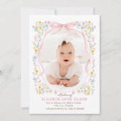 Wildflower Frame Birth Announcement 招待状 (正面)