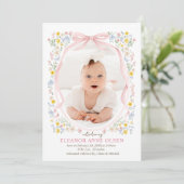Wildflower Frame Birth Announcement 招待状 (スタンド正面)