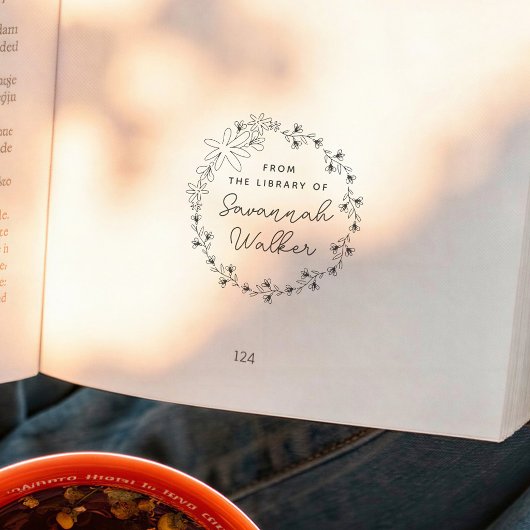 Wildflower Frame Calligraphy From the Library of ラバースタンプ