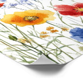 Wildflower Funeral Celebration Of Life Photo Sign ポスター (角)