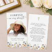 Wildflower Funeral Forever Hearts Photo Cross