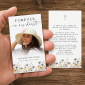 Wildflower Funeral Forever Hearts Photo Cross