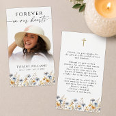 Wildflower Funeral Forever Hearts Photo Cross