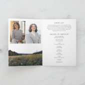 Wildflower Funeral Memorial Order Of Service プログラム (内部)