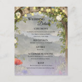 Wildflower Garden Arbor Rustic Floral Information エンクロージャーカード (正面)
