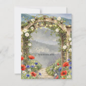 Wildflower Garden Arbor Rustic Wedding 返信 (正面)