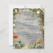 Wildflower Garden Arbor Rustic Wedding 返信 (裏面)