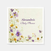 Wildflower Garden Baby Shower スタンダードカクテルナプキン (正面)
