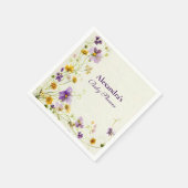 Wildflower Garden Baby Shower スタンダードカクテルナプキン (角)