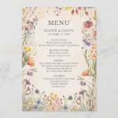 Wildflower Garden Chic Wedding Menu メニュー (正面)