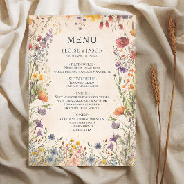  Wildflower Garden Chic Wedding Menu メニュー