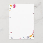 Wildflower Garden Elegant QR Code Wedding Details エンクロージャーカード (裏面)