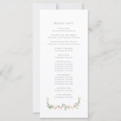 Wildflower Garden Floral Ceremony Program (裏面)