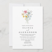 Wildflower garden floral Invitation 招待状 (正面)