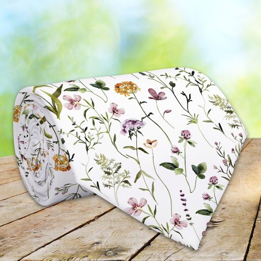 Wildflower Garden Floral Pattern  ネクタイ