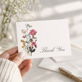 Wildflower Garden Floral Personalized サンキューカード
