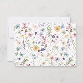 Wildflower garden Floral Wedding RSVP Card (裏面)