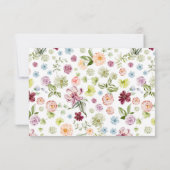 Wildflower Garden Floral Wedding Thank You Card サンキューカード (裏面)