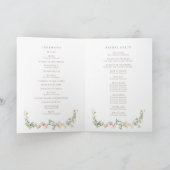 Wildflower Garden Floral Wreath Ceremony Program サンキューカード (内部)