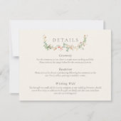 Wildflower Garden Floral Wreath Detail Card 招待状 (正面)