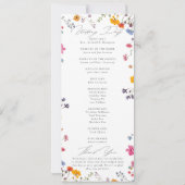 Wildflower Garden Modern Elegant Wedding Program (裏面)