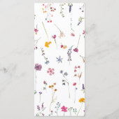 Wildflower Garden Modern Floral Elegant Wedding メニュー (裏面)
