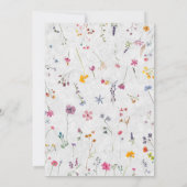 Wildflower Garden Modern Wedding Announcement 招待状 (裏面)