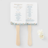 Wildflower Garden Outdoor Wedding Fan Program ハンドファン (正面&裏面)