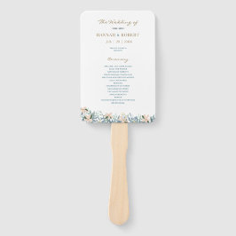 Wildflower Garden Outdoor Wedding Fan Program ハンドファン