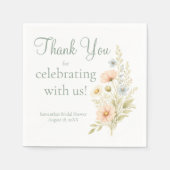 Wildflower Garden Party Event スタンダードカクテルナプキン (正面)