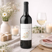 Wildflower Garden Personalized Event ワインラベル