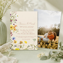 Wildflower Garden Photo ウェディング インビテーション