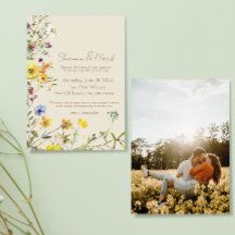 Wildflower Garden Photo ウェディング インビテーション