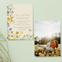 Wildflower Garden Photo ウェディング インビテーション