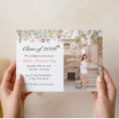 Wildflower Garden Photo Graduation Invitation 招待状