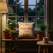 Wildflower Garden Plant Mom Throw Pillow クッション