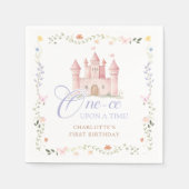 Wildflower Garden Princess Castle 1st Birthday  スタンダードカクテルナプキン (正面)