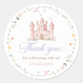 Wildflower Garden Princess Castle 1st Birthday  ラウンドシール (正面)