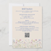 Wildflower Garden QRコード両面結婚式 招待状 (裏面)