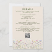 Wildflower Garden QRコード両面結婚式 招待状 (裏面)