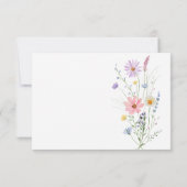 Wildflower Garden QR Code Wedding RSVP Card (裏面)