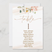 Wildflower Garden Seating Chart Table Number Name 招待状 (正面)